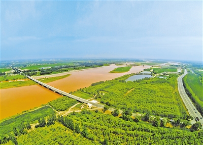 黃河滋養(yǎng)著寧夏這片沃土，兩岸處處生機(jī)盎然。（資料圖片）                                                                                         本報(bào)記者 王曉龍 攝