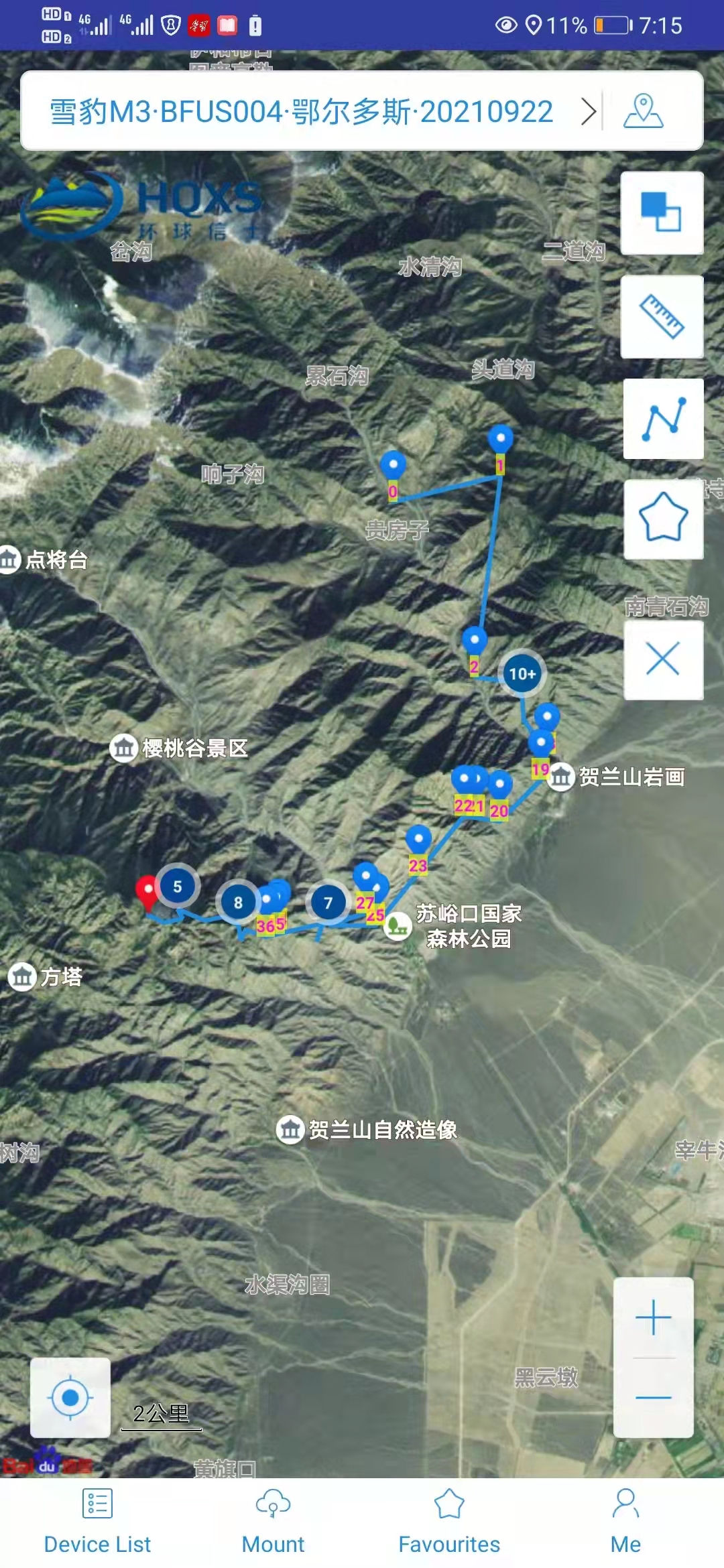 雪豹“游覽”路線示意圖。.jpg
